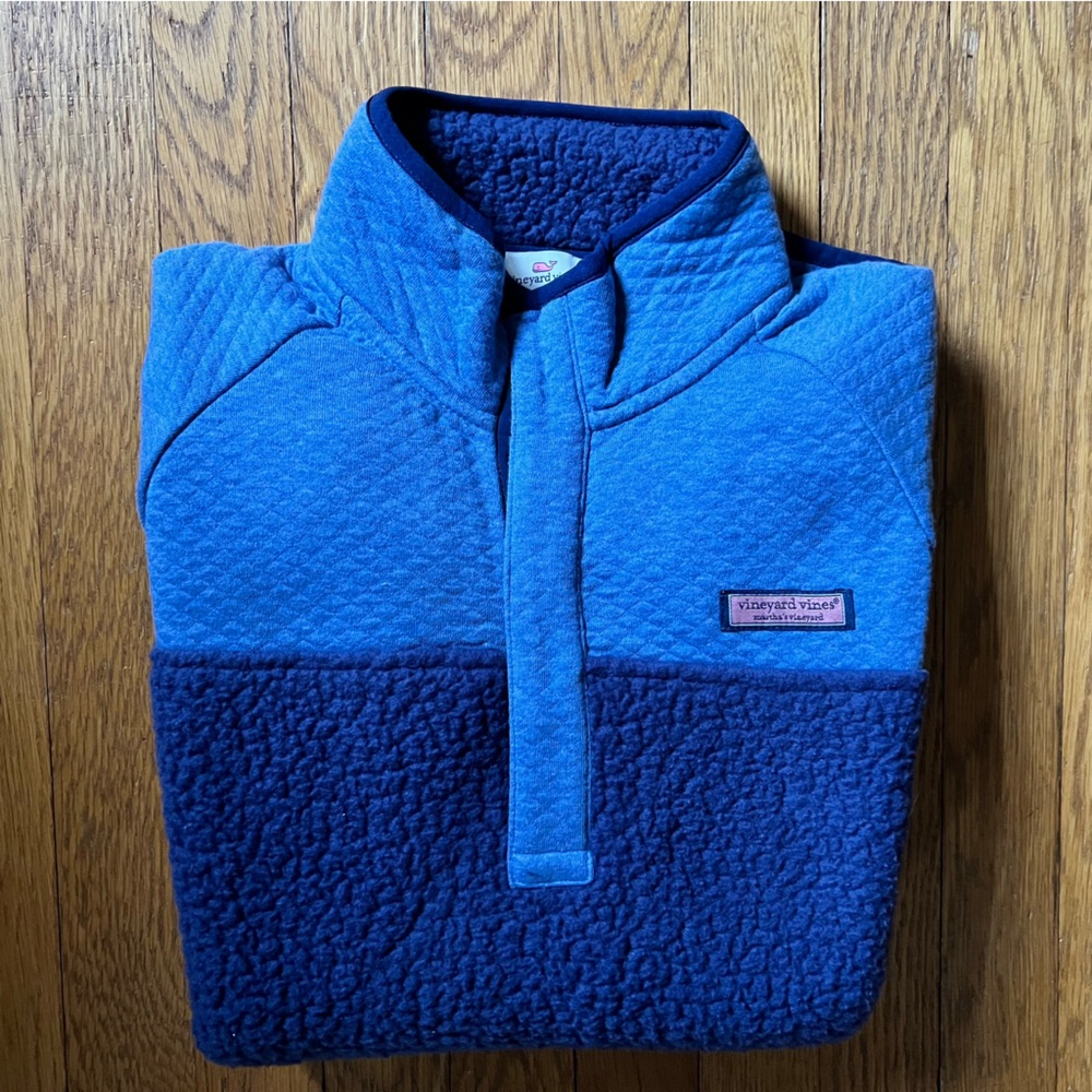 Vineyard Vines Women's Quilted 1/4 Snap Pullover Size Medium